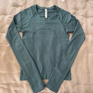 lululemon Swiftly Tech Long Sleeve Race Length Teal - Size 2